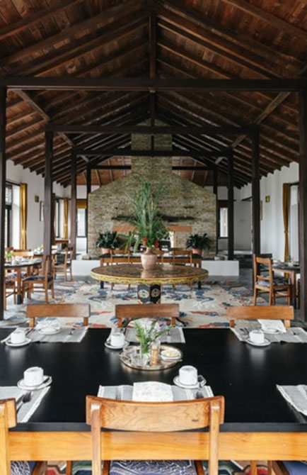 Tiger Mountain Pokhara Lodge above the Pokhara valley